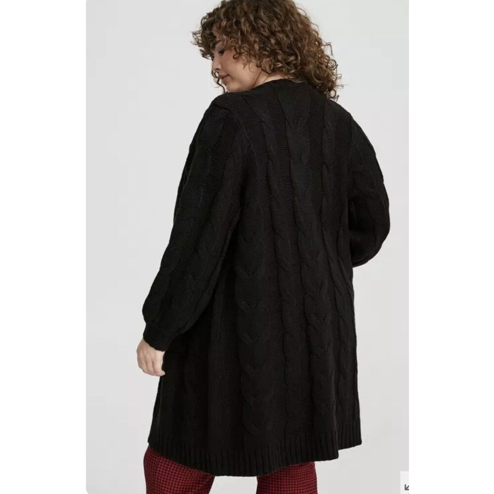 torrid Black Open-Front Cardigan - Picture 6 of 6